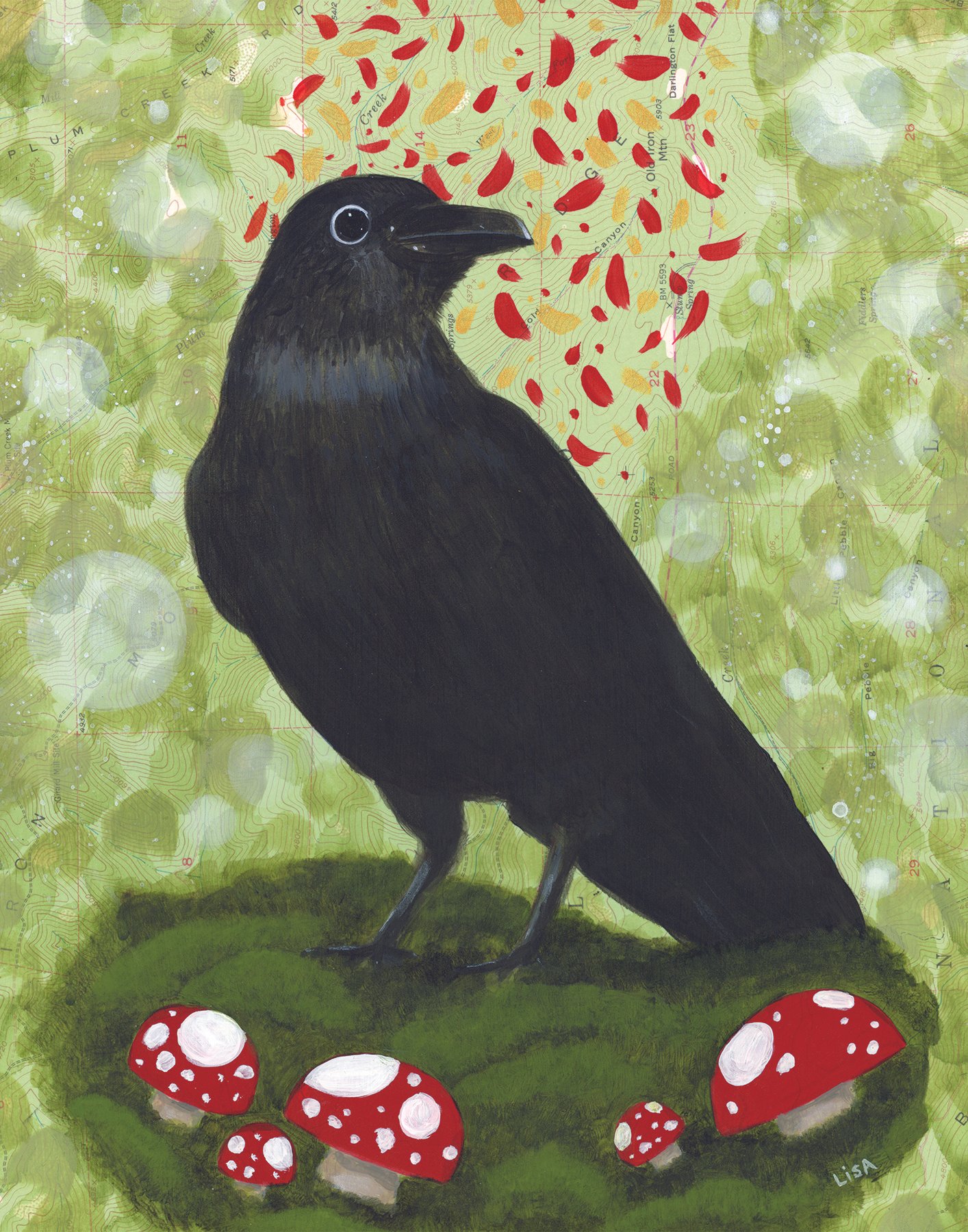 Don't Leave the Dark Behind Crow Fine Art Print — Lisa Kurt